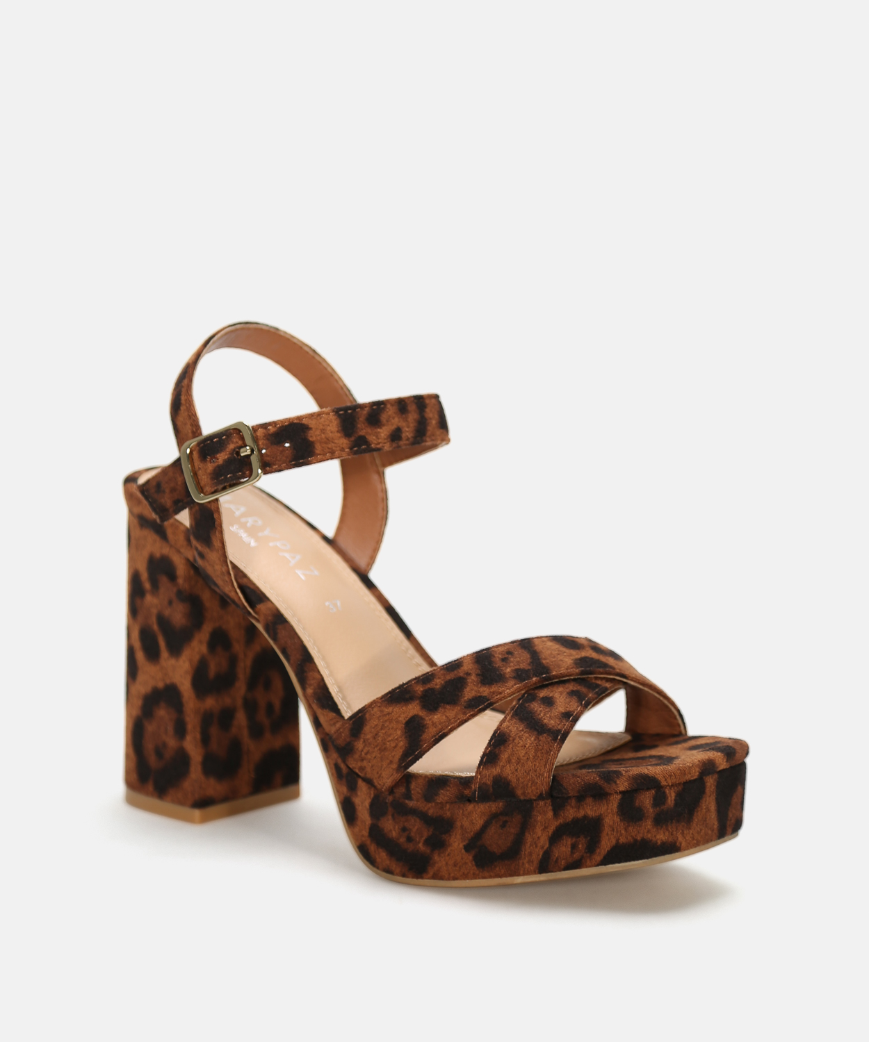 Sandalia plataforma tiras cruzadas image number null